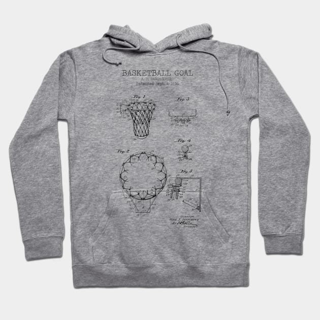 BASKETBALL GOAL patent Hoodie by Dennson Creative